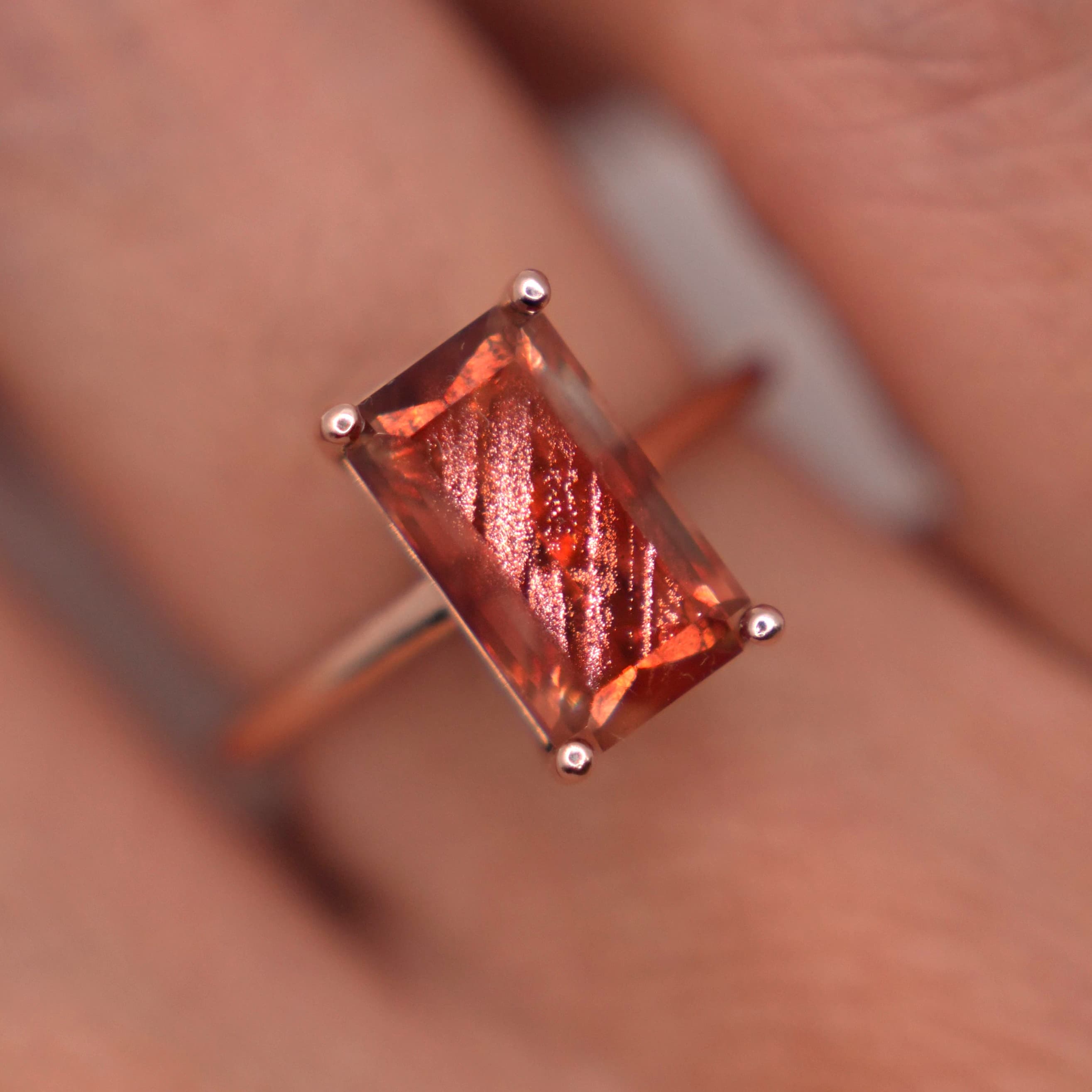 Oregon Sunstone in 14k Rose Gold - FieldCut Gems gallery photo