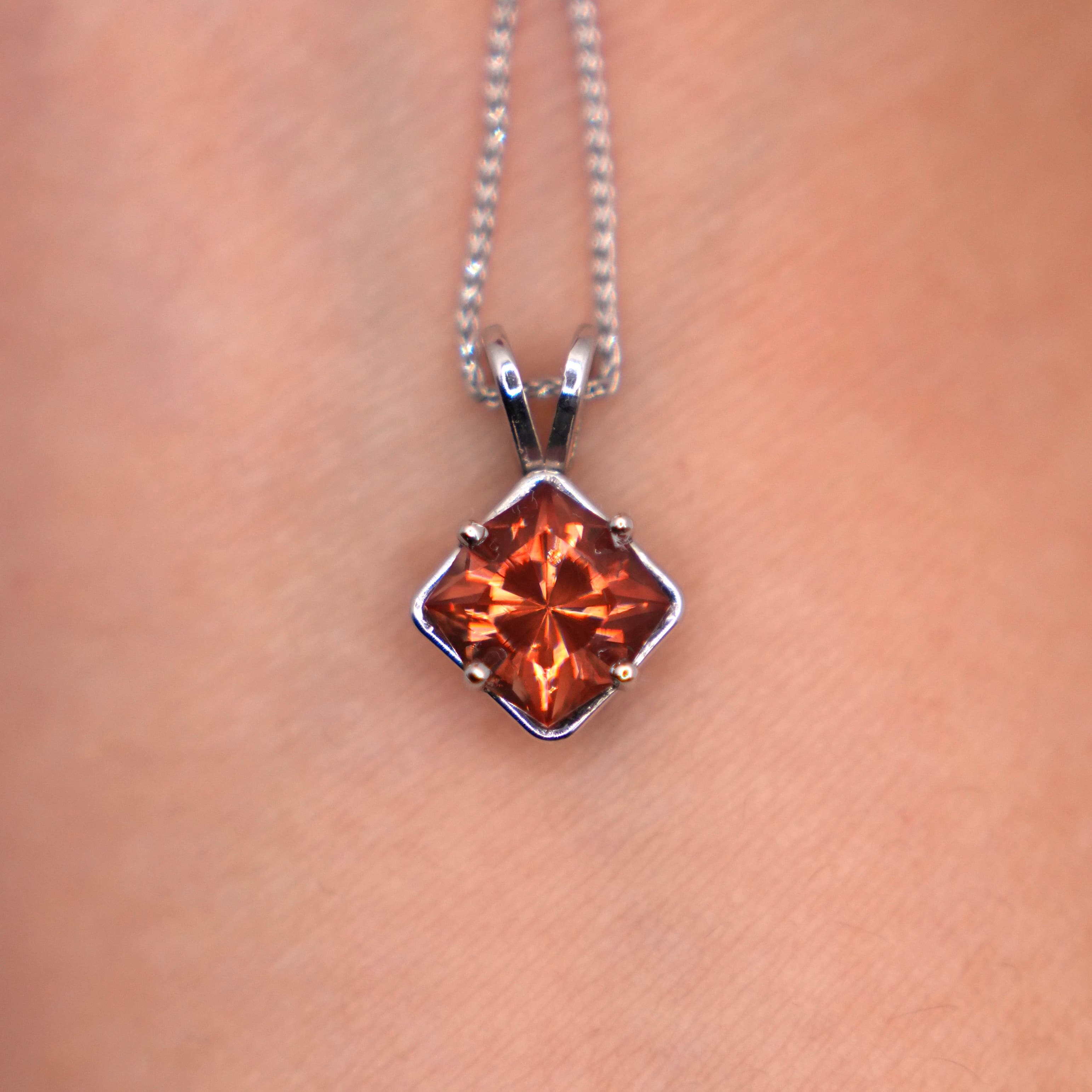 Oregon Sunstone in 14k White Gold - FieldCut Gems gallery photo